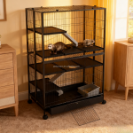 雪貂笼厂家-豪华大空间小动物多层雪貂笼舍管状别墅