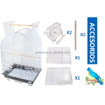 滚轮鸟笼厂家-黑色开放式金属鸟笼配滚轮支架便于移动