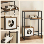 猫围栏厂家-多层室内外猫围栏猫院织物游戏围栏带平台