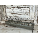 地面喂食器厂家-农场市场镀锌12英寸滑顶地面鸡喂食器家禽用