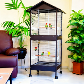 Aviary Cage Supplier - House Design Aviary Bird Cage on Wheels 2 in 1 Large 2-story Birdcage Convertible
