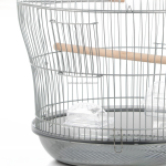 鸟笼厂家-圆形金银笼中小型鸟用配栖杆配件透气