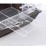 旅行鸟笼厂家-24英寸趣味金属鸟笼层叠顶配栖杆配件透气