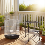 鹦鹉笼厂家-开放式游戏顶鹦鹉鸟笼虎皮鹦鹉笼配支架玄凤鹦鹉