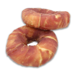 宠物零食厂家-高品质有机鸭甜甜圈宠物零食鸡牛肉味风干