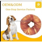 宠物零食厂家-高品质有机鸭甜甜圈宠物零食鸡牛肉味风干
