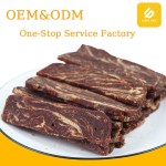 宠物零食厂家-可定制高蛋白有机羊肉鳕鱼片宠物零食肉基