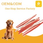 宠物零食厂家-有机鸡三明治条营养脱水肉零食宠物用