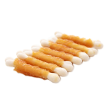 宠物零食厂家-OEM有机风干肉零食宠物用新款鸡包钙骨