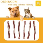 宠物零食厂家-可定制宠物食品OEM ODM工厂高蛋白扭结鸭三明治