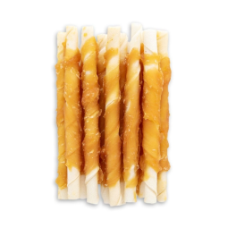 宠物咬胶厂家-定制logo设计经济有机生皮扭结棒鸡包