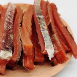 宠物零食厂家-可定制有机高蛋白三文鱼条带皮营养狗零食