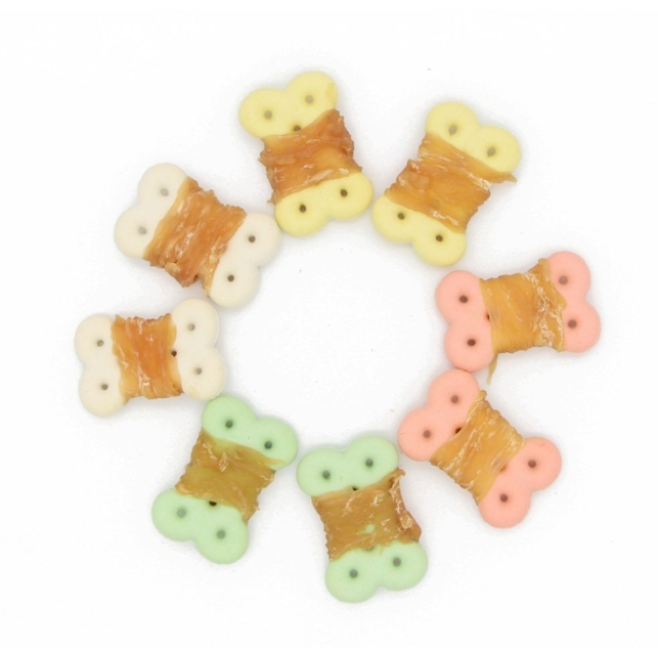 宠物零食厂家-热销高品质有机鸡包饼干宠物肉干零食