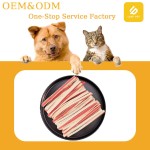 宠物零食厂家-有机鸡三明治条营养脱水肉零食宠物用