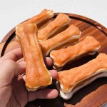 宠物零食厂家-高品质有机鸡牛肉生皮压制骨风干宠物零食