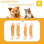 宠物零食厂家-OEM有机风干肉零食宠物用新款鸡包钙骨