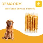 宠物咬胶厂家-定制logo设计经济有机生皮扭结棒鸡包