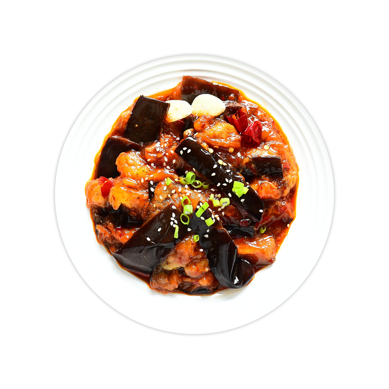 Free Samples Eggplant With Garlic Sauce Instant Heating Halloween Gift Party Cuisine Family Meal Replacement Vegetarian Dishes