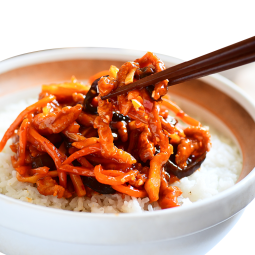 Delicious Instant Meal Fish-Flavored Shredded Pork Self Heating Rice Meal Halal Rescue Food Meat Package