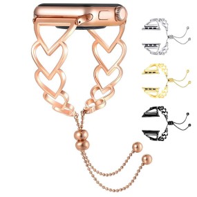 心形手链表带厂家-金属表带Apple Watch Ultra 8-4 49-40mm女款