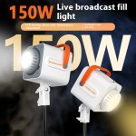 迷你LED支架灯厂家-150W迷你支架摄影LED灯TikTok黄白光