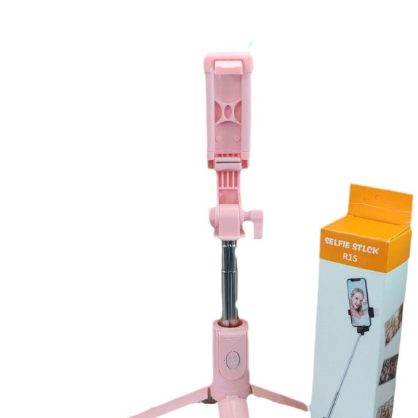 迷你自拍杆厂家-便携自拍杆补光灯R1S手机蓝牙连接