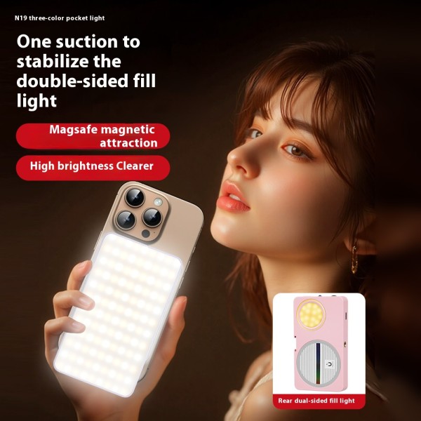 夹式补光灯厂家-手持迷你便携户外自拍口袋补光灯