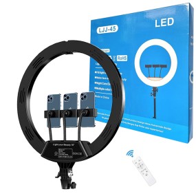 Photographic Ringlight Supplier - Wholesale 18 Inch Custom Video Selfie LED Ring Fill Light