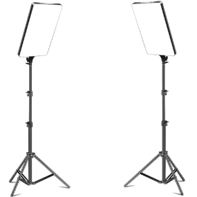 LED Panel Light Supplier - 12-24inch Adjustable Tripod Stand Dimmable for YouTube Tiktok