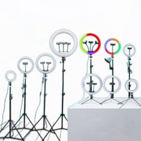 高端环形灯厂家-8英寸环形灯套装带三脚架手机架