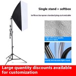 影室柔光箱厂家-2.1米三脚架配200W白光LED灯泡摄影照明