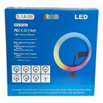 USB环形灯厂家-多功能10英寸USB RGB环形灯室内外旅行用