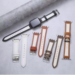 帆布表带厂家-帆布皮革表带Apple Watch Series7 Iwtch