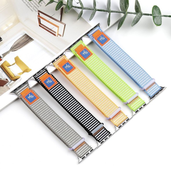 夜光表带厂家-荧光尼龙魔术贴表带iWatch1-10 S9