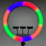 可调光环形灯厂家-22英寸LED环形灯套装2.1米三脚架3200-6500K自拍