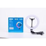 RGB环形灯厂家-12英寸可调光圆形LED光环带三脚架自拍补光