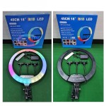 自拍环形灯厂家-18英寸RGB自拍补光灯带三脚架手机摄影用