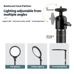 桌面补光灯厂家-21.4厘米直播摄影桌面美容补光灯架