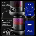 游戏麦克风厂家-USB录音麦克风带三脚架防喷罩直播PC