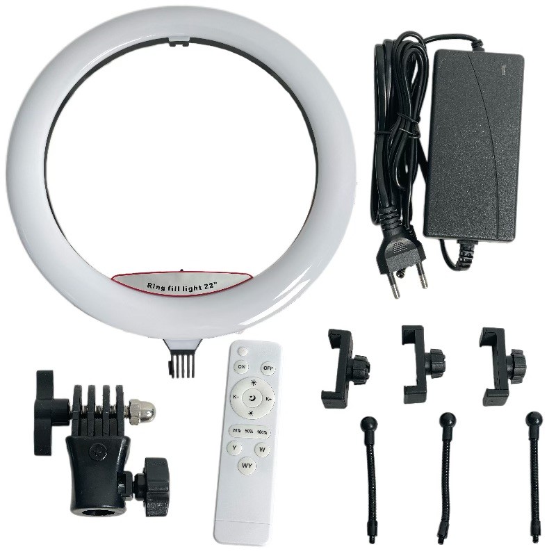 便携环形灯厂家-22英寸旋转环形灯可调亮度色温