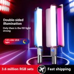 LED灯棒厂家-双面RGB LED视频灯棒2500K-8500K遥控