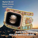 天然石表带厂家-编织尼龙表带配天然石Apple Watch 10-3