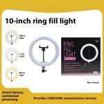 LED化妆灯厂家-10英寸3000-6500K摄影环形灯带三脚架遥控