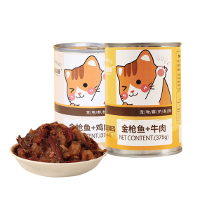猫食品厂家-N4P工厂直供375克猫罐头金枪鱼牛肉鸡肉配方湿粮