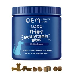 宠物维生素厂家-工厂批发软咀嚼营养补充剂11合1多种维生素宠物用
