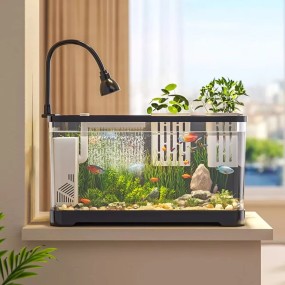 亚克力水族箱生产商-透明方形台式