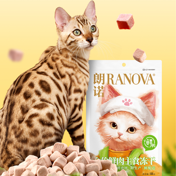 猫食品厂家-宠物食品供应商样品装新鲜鸭配方冻干猫粮