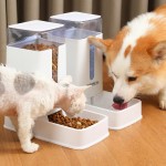 Automatic Feeder Factory - Household Pet Feeder Large Capacity Food Bucket Feeding Drinking Bowl