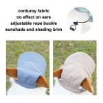 宠物遮阳帽供应商-灯芯绒耳洞可调