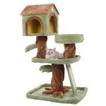 Plush Cat Trees Factory - Wooden Climbing Frame Green